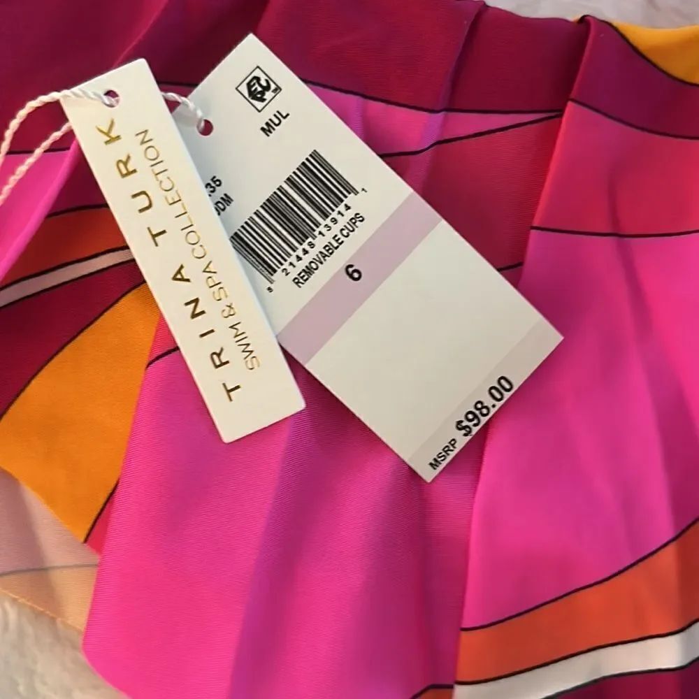 Trina Turk VIVID VISTA OFF THE SHOULDER BANDEAU TOP - Picture 5 of 5